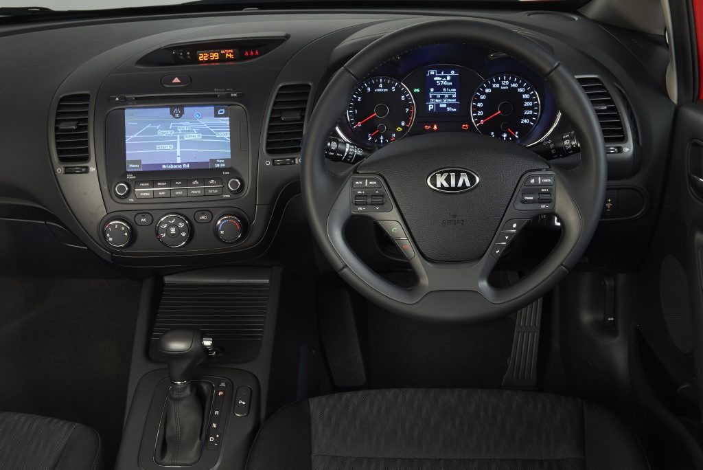 Inside the new Kia Cerato Premium S. Inside the new Kia Cerato Premium S.